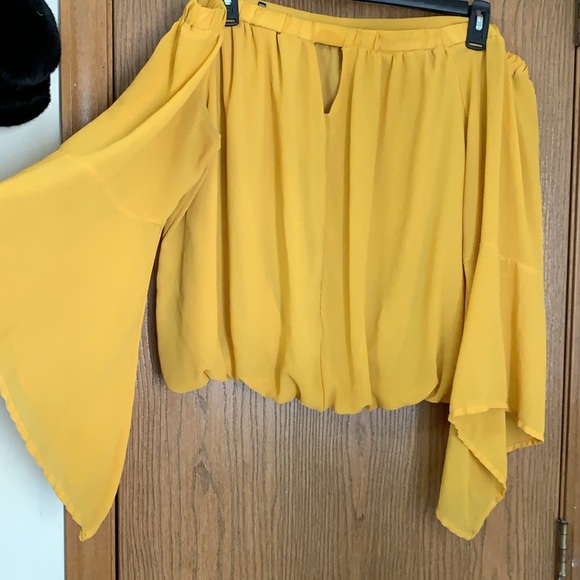 Charlotte Russe Tops - Beautiful Yellow Off the Shoulder Blouse
